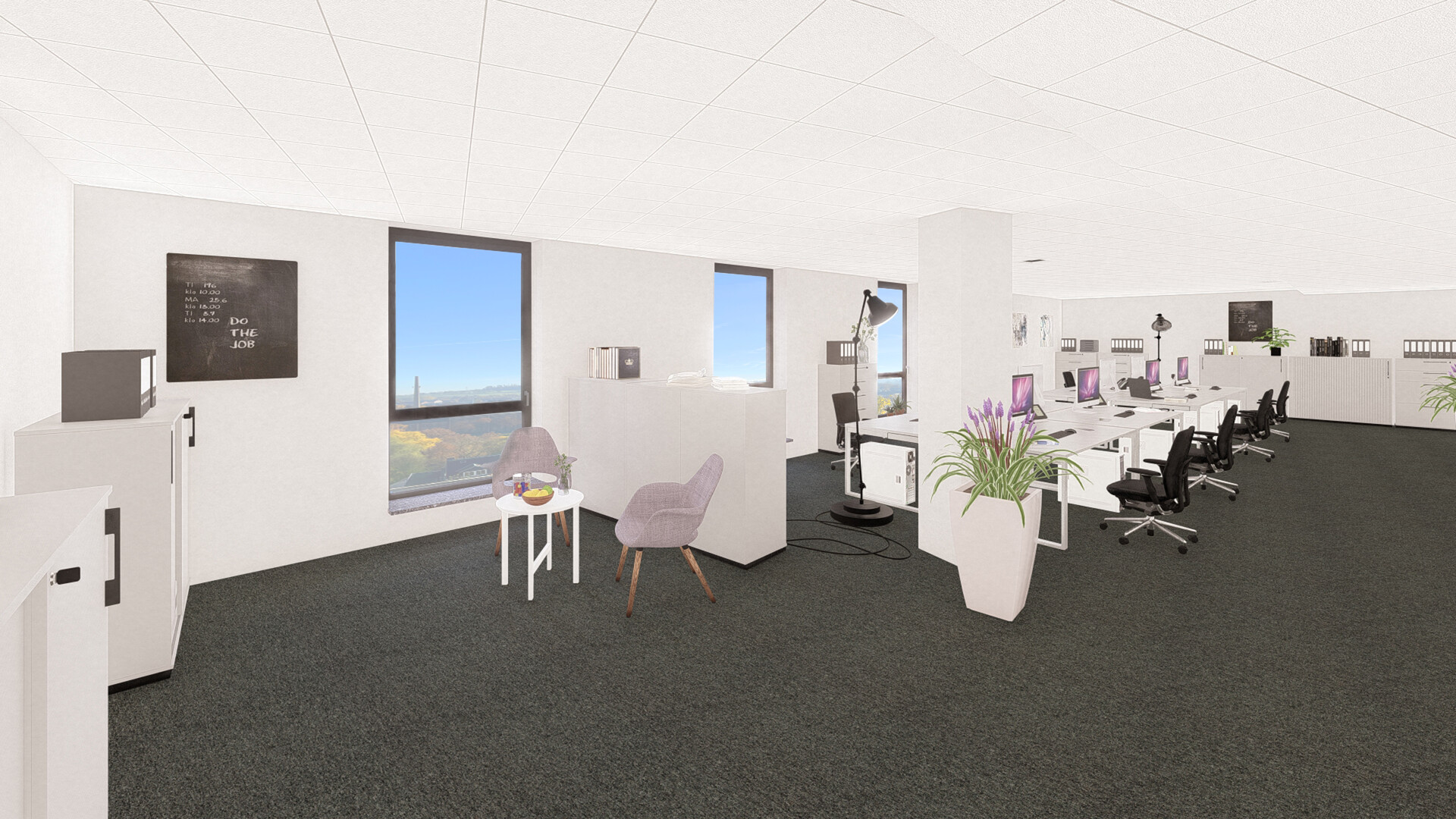 Rendering - Jetzt individuell gestalten: top-sanierte Bürofläche im Herzen der Stadt mit herrlichem Saale-Blick