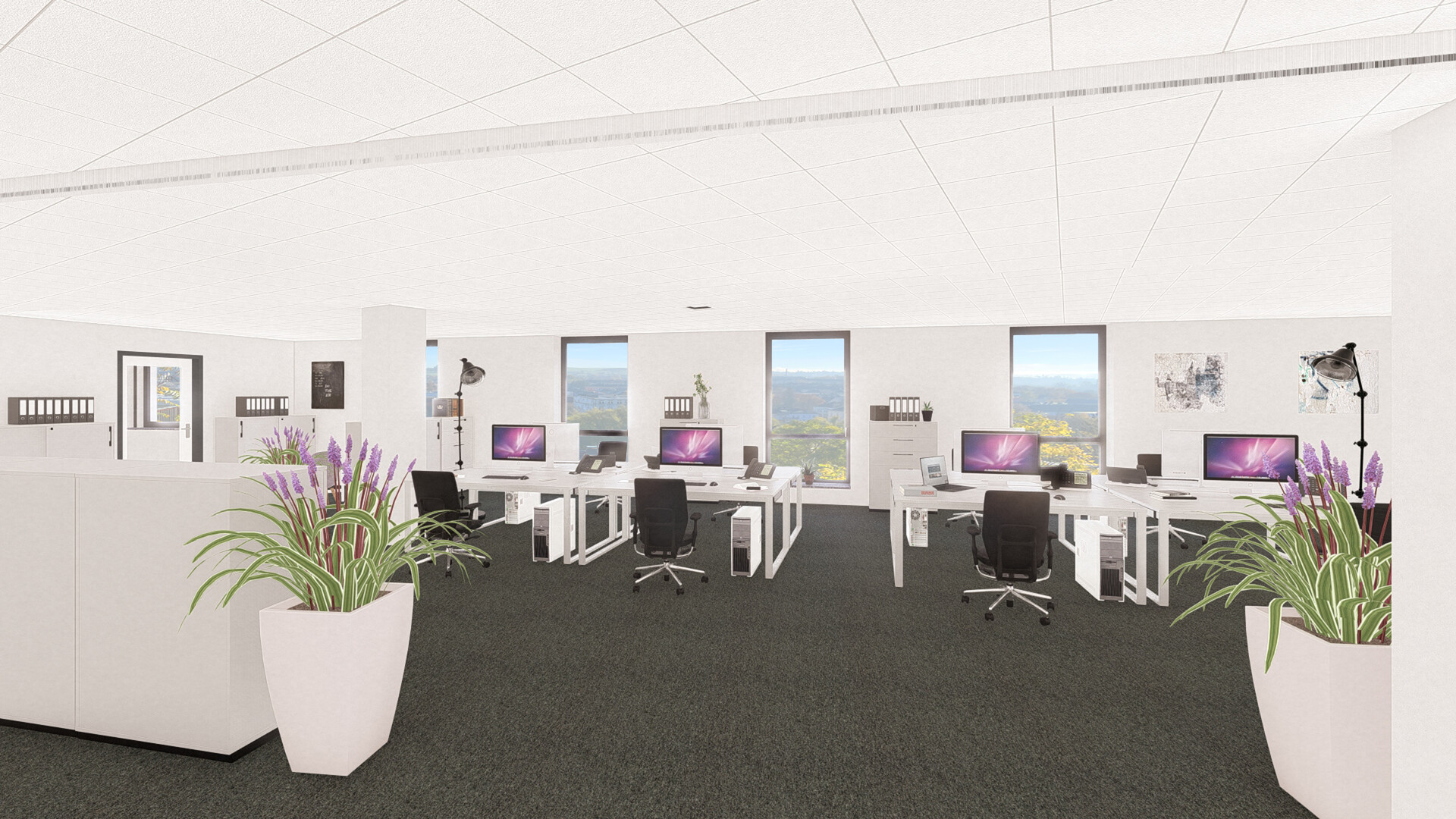 Rendering - Jetzt individuell gestalten: top-sanierte Bürofläche im Herzen der Stadt mit herrlichem Saale-Blick