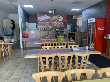 Innenansicht-Gastraum - attraktiver Imbiss in Helmbrechts zur Anmietung – Stammkunden – Option zur Betriebsübernahme