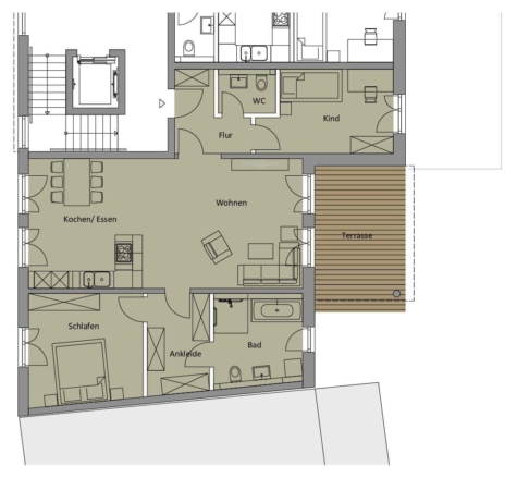 Kleine Wohnanlage in Hof/Krötenbruck – K6 Südresidenz – Wohnung 1. OG ca. 108 m², 95032 Hof, Etagenwohnung