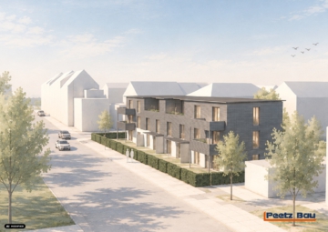 Vorderansicht - Neubaueigentumswohnung – Maisonette – ca. 104 m² Wohnfläche – Dachterrasse – 2 PKW-Stellplätze