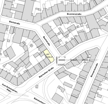 Baugrundstück 190 m² in Hof/ Bahnhofsviertel – B-Plan vorhanden – Sanierungsgebiet, 95028 Hof, Wohngrundstück